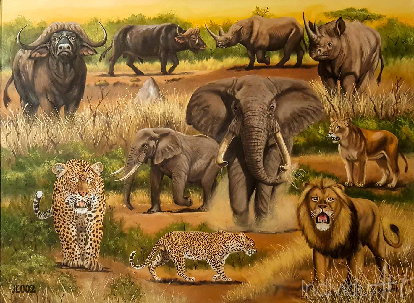 Big-five-oil painting